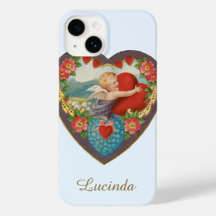  Valentijnsdag, Victoriaans Cherub harten Case-Mate iPhone Case