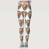  Valentijnsdag, Victoriaans Cherub harten Leggings (Voorkant)