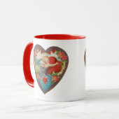  Valentijnsdag, Victoriaans Cherub harten Mok (Voorkant links)