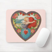  Valentijnsdag, Victoriaans Cherub harten Muismat (Met muis)