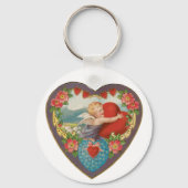 Valentijnsdag, Victoriaans Cherub harten Sleutelhanger (Voorkant)