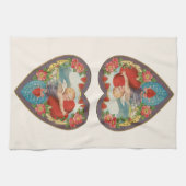  Valentijnsdag, Victoriaans Cherub harten Theedoek (Horizontaal)