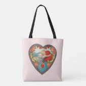  Valentijnsdag, Victoriaans Cherub harten Tote Bag (Achterkant)
