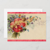  Valentijnsdag Victoriaans Cherub Hearts Briefkaart (Voorkant / Achterkant)