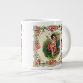  Valentijnsdag Victoriaans Cherub op telefoon Grote Koffiekop (Voorkant rechts)