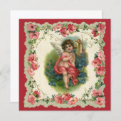  Valentijnsdag Victoriaans Cherub op telefoon Kaart (Voorkant / Achterkant)