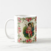  Valentijnsdag Victoriaans Cherub op telefoon Koffiemok (Links)