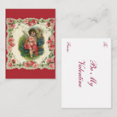  Valentijnsdag Victoriaans Cherub op telefoon Notitiekaartje (Voorkant / Achterkant)