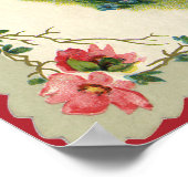  Valentijnsdag Victoriaans Cherub op telefoon Poster (Hoek)