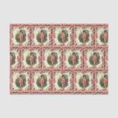  Valentijnsdag Victoriaans Cherub op telefoon Tissuepapier (Voorkant)