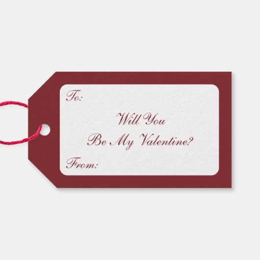  Valentijnsdag, Victoriaans Cherubs Harten Cadeaulabel (Achterkant Horizontaal)