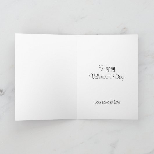  Valentijnsdag, Victoriaans Cherubs Harten Feestdagen Kaart (Binnen)