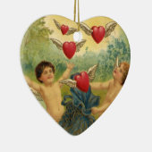  Valentijnsdag, Victoriaans Cherubs Harten Keramisch Ornament (Rechts)