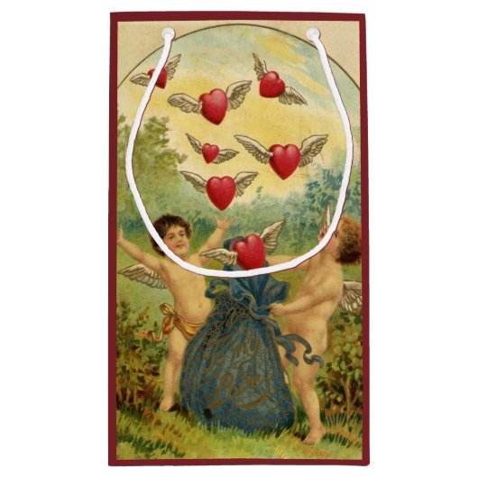  Valentijnsdag, Victoriaans Cherubs Harten Klein Cadeauzakje (Achterkant)