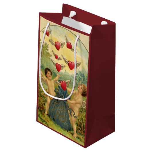  Valentijnsdag, Victoriaans Cherubs Harten Klein Cadeauzakje (Achterkant Gekanteld)