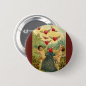  Valentijnsdag, Victoriaans Cherubs Harten Ronde Button 5,7 Cm (Voorkant /achterkant)