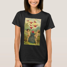  Valentijnsdag, Victoriaans Cherubs Harten T-shirt