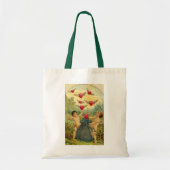  Valentijnsdag, Victoriaans Cherubs Harten Tote Bag (Voorkant)