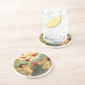  Valentijnsdag, Victoriaans Cherubs Harten Zandsteen Onderzetter (Zijkant)