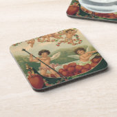  Valentijnsdag, Victoriaans Cherubs in Boot Drankjes Onderzetter (Linkerzijde)