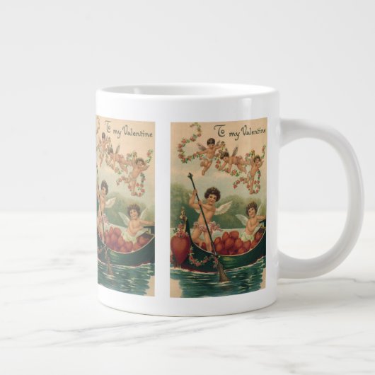  Valentijnsdag, Victoriaans Cherubs in Boot Grote Koffiekop (Rechts)