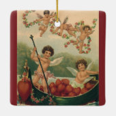  Valentijnsdag, Victoriaans Cherubs in Boot Keramisch Ornament (Achterkant)