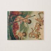 Valentijnsdag, Victoriaans Cherubs in Boot Legpuzzel (Horizontaal)
