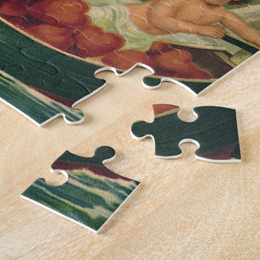  Valentijnsdag, Victoriaans Cherubs in Boot Legpuzzel (Zijkant)