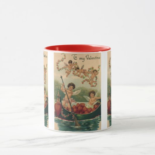  Valentijnsdag, Victoriaans Cherubs in Boot Mok (Midden)