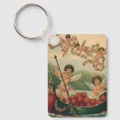  Valentijnsdag, Victoriaans Cherubs in Boot Sleutelhanger (Voorkant)