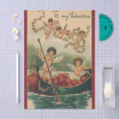 Valentijnsdag, Victoriaans Cherubs in Boot Tissuepapier (Craft)