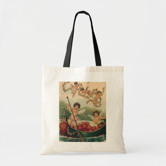 Valentijnsdag, Victoriaans Cherubs in Boot Tote Bag (Voorkant)