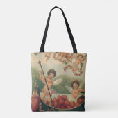  Valentijnsdag, Victoriaans Cherubs in Boot Tote Bag (Achterkant)