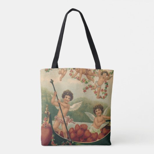  Valentijnsdag, Victoriaans Cherubs in Boot Tote Bag (Achterkant)