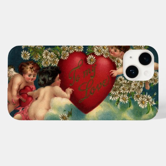  Valentijnsdag Victoriaans Cherubs in de hemel Case-Mate iPhone Case (Achterkant (horizontaal))