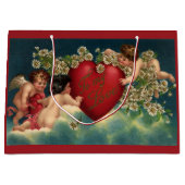 Valentijnsdag Victoriaans Cherubs in de hemel Groot Cadeauzakje (Voorkant)
