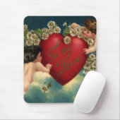  Valentijnsdag Victoriaans Cherubs in de hemel Muismat (Met muis)