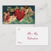  Valentijnsdag Victoriaans Cherubs in de hemel Notitiekaartje (Voorkant / Achterkant)