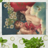  Valentijnsdag Victoriaans Cherubs in de hemel Theedoek (Gevouwen)