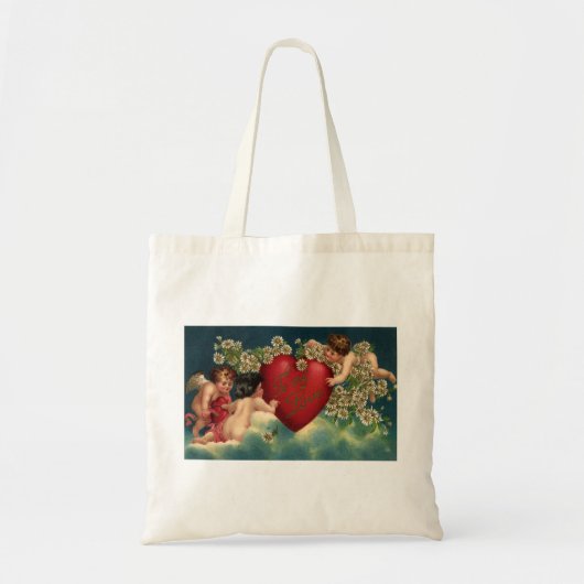  Valentijnsdag Victoriaans Cherubs in de hemel Tote Bag (Voorkant)