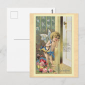  Valentijnsdag Victoriaans Cupid Poem Briefkaart (Voorkant / Achterkant)