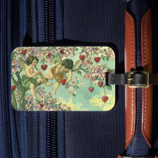  Valentijnsdag Victoriaans Cupids Hartboom Bagagelabel (Voorkant Insitu 4)