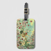  Valentijnsdag Victoriaans Cupids Hartboom Bagagelabel (Voorkant (verticaal))