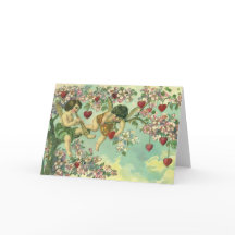 Valentijnsdag Victoriaans Cupids Hartboom