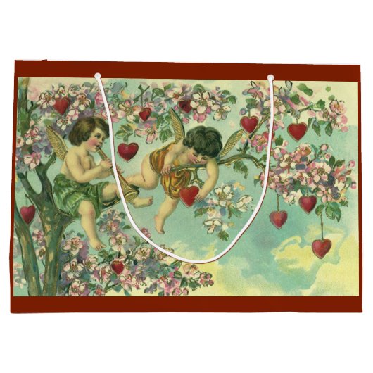  Valentijnsdag Victoriaans Cupids Hartboom Groot Cadeauzakje (Achterkant)