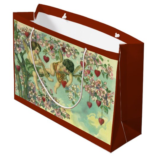  Valentijnsdag Victoriaans Cupids Hartboom Groot Cadeauzakje (Achterkant Gekanteld)