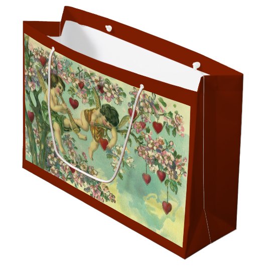 Valentijnsdag Victoriaans Cupids Hartboom Groot Cadeauzakje (Voorkant Gekanteld)