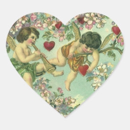 Valentijnsdag Victoriaans Cupids Hartboom Hart Sticker