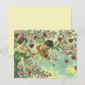  Valentijnsdag Victoriaans Cupids Hartboom Kaart (Voorkant / Achterkant)