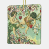  Valentijnsdag Victoriaans Cupids Hartboom Keramisch Ornament (Links)